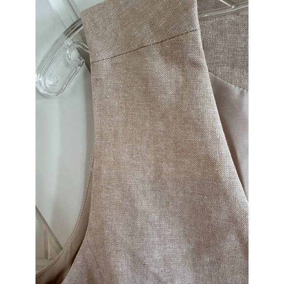 NWT Old Navy A Stone'S Throw White Linen-Blend Button-Front Vest Womens Size L - Picture 3 of 10
